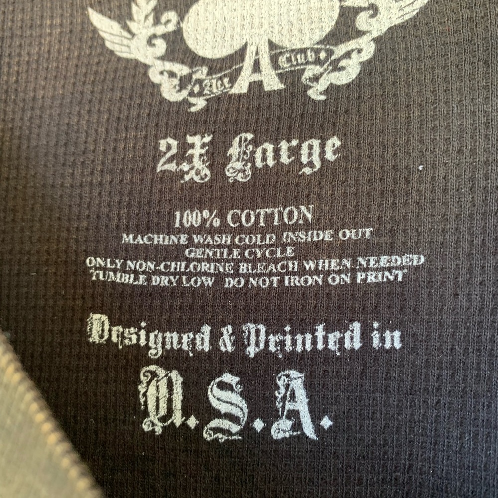 Y2K Vintage Ace Club men's thermal T-shirt size XXL. - Picture 4 of 8